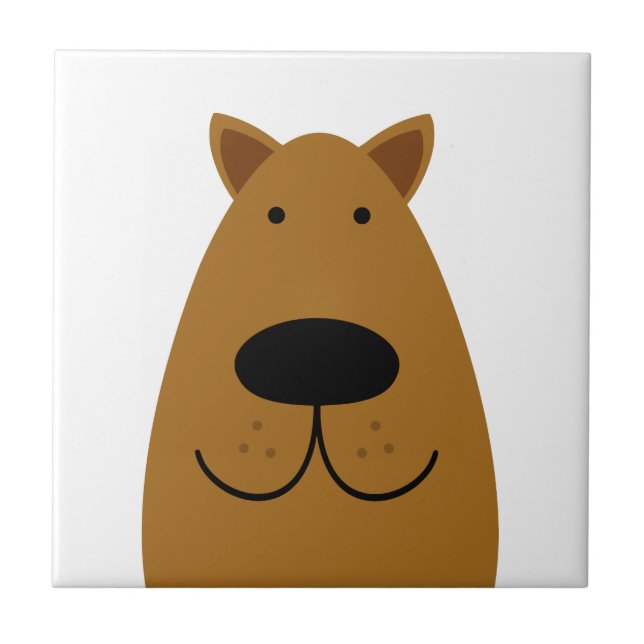 Azulejo Chocolate Labrador Dog (Frente)