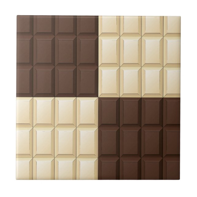 Azulejo Chocolate Marrón Y Blanco (Frente)