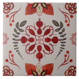 Azulejo Christmas Folk Nordic Art