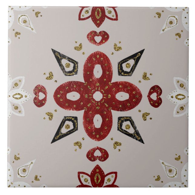 Azulejo Christmas Folk Nordic Art (Frente)