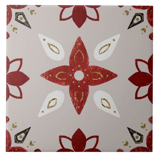 Azulejo Christmas Folk Nordic Art (Frente)