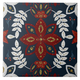 Azulejo Christmas Folk Nordic Art