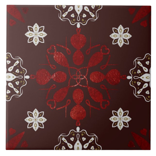 Azulejo Christmas Folk Nordic Art (Frente)