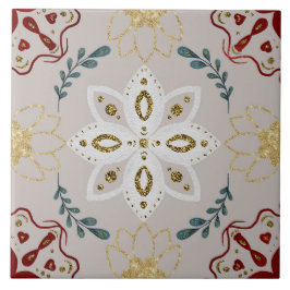 Azulejo Christmas Folk Nordic Art