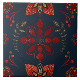 Azulejo Christmas Folk Nordic Art