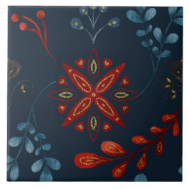 Azulejo Christmas Folk Nordic Art