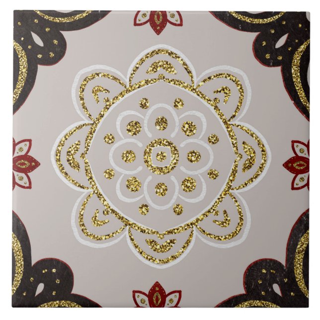 Azulejo Christmas Folk Nordic Art (Frente)