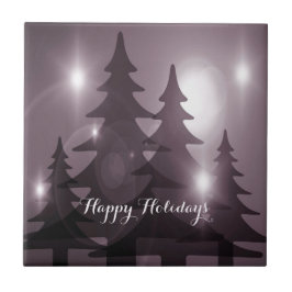 Azulejo Christmas Party Pink Trees Holiday Winter Elegant