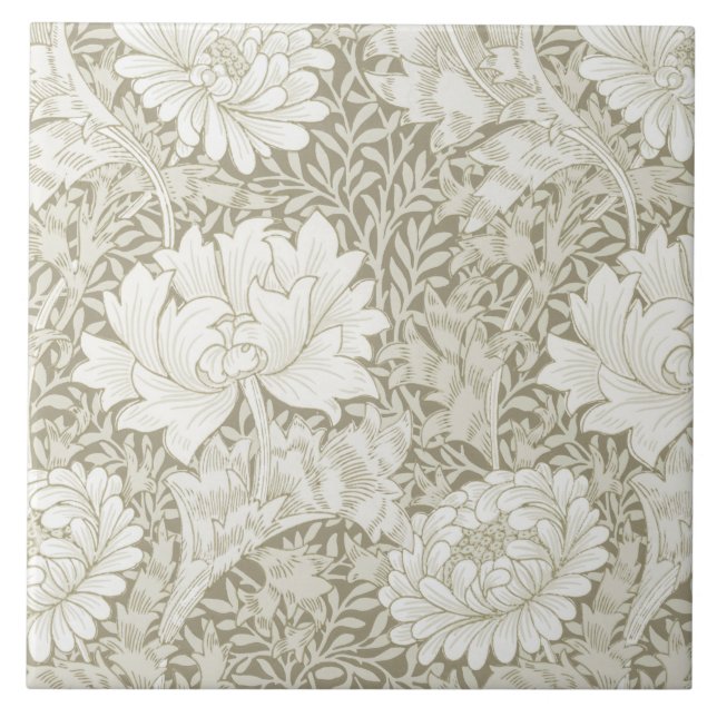 Azulejo Chrysanthemum Ivory, William Morris (Frente)