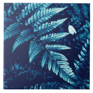 Azulejo Cianotipo inspirado en ciano y azul malhumorado