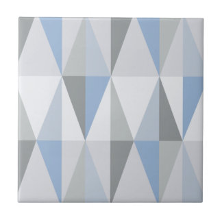 Azulejo Cielo azul de Triángulos modernos de MidCentury