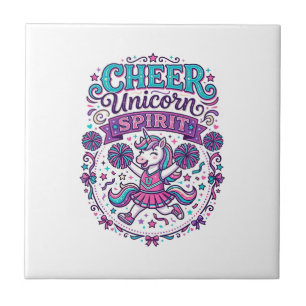 Azulejo Cielo de Unicornio Ánimo Espíritu Colorido Arte PO