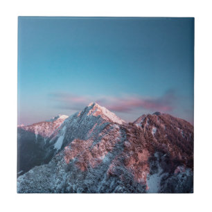 Azulejo Cielo mágico sobre la montaña Storžič, Eslovenia