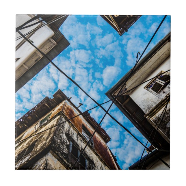 Azulejo Cielo sobre Stonetown, Zanzíbar (Frente)