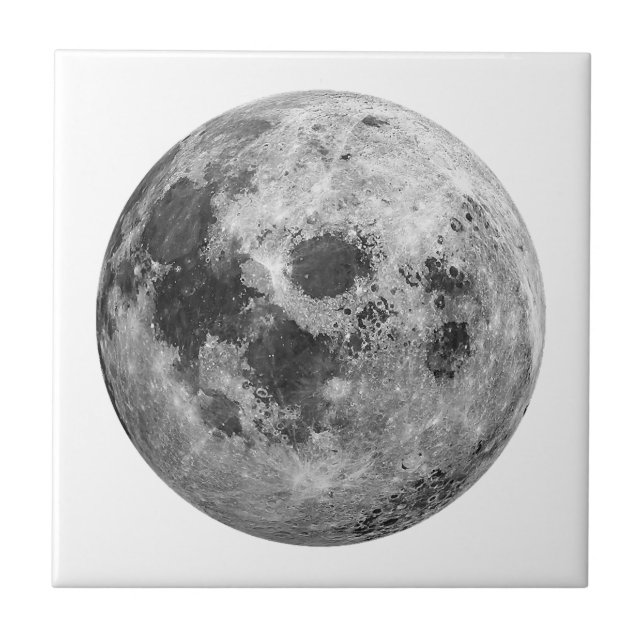 Azulejo Ciencia de astronomía gráfica de Guay Full Moon (Frente)