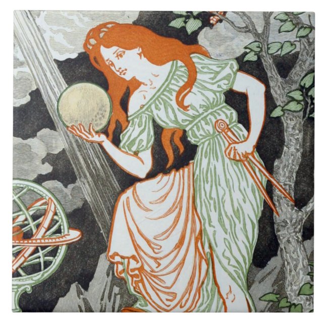 Azulejo Científica (Mujeres en Ciencia y Tecnología) (STEM (Frente)