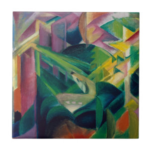 Azulejo Ciervos en un jardín de un monasterio de Franz Mar