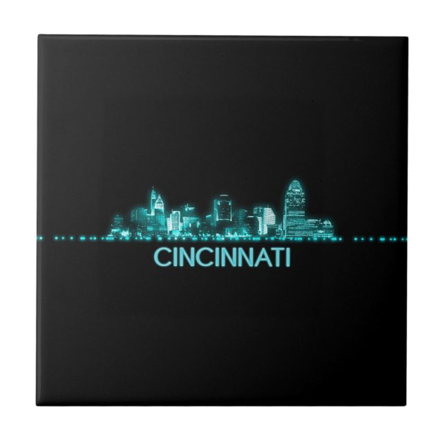 Azulejo Cincinnati Skyline (Frente)