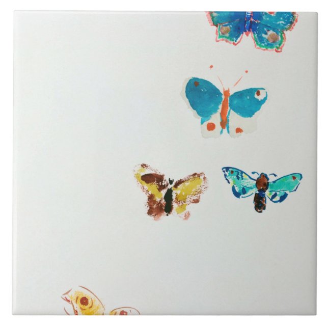 Azulejo Cinco mariposas, Redon (Frente)