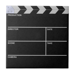 Azulejo cine del clapperboard