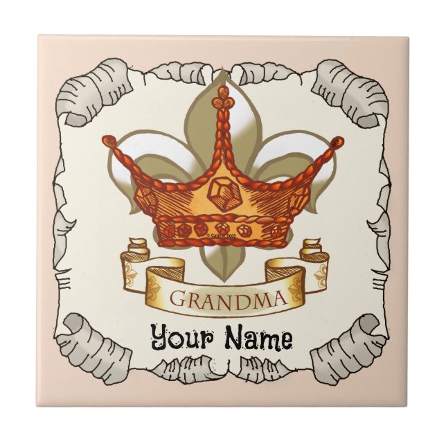 Azulejo Cinta de la abuela de la Corona de la Reina (Frente)