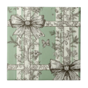 Azulejo Cinta de Toile Verde Vintage