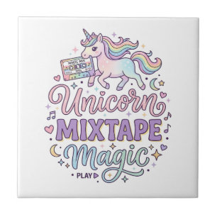 Azulejo Cinta de Unicornio Mágica Pegatina y Camiseta Ador