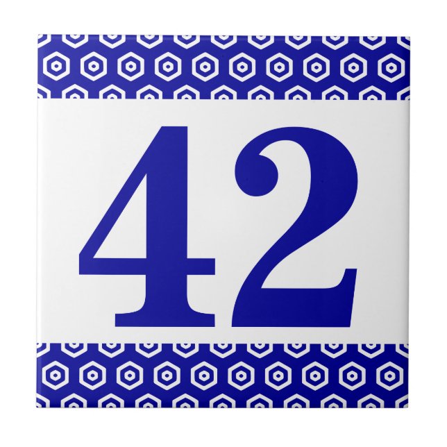 Azulejo Cinta numérica. Mosaico de borde exagerado (Frente)