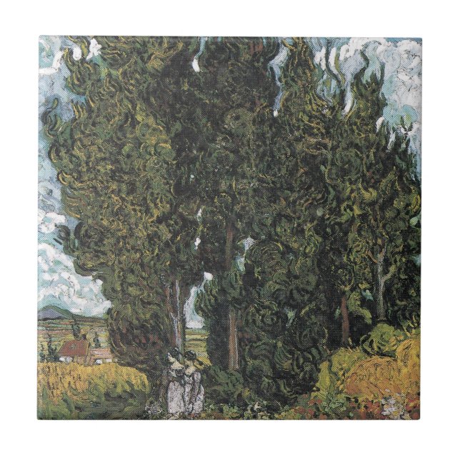 Azulejo Ciprés de Van Gogh (Frente)