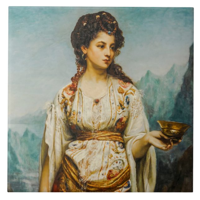 Azulejo Circe de Jean Jules Bardin (1875) (Frente)