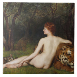 Azulejo Circe (Magical Goddess and Cats) (by John Collier)
