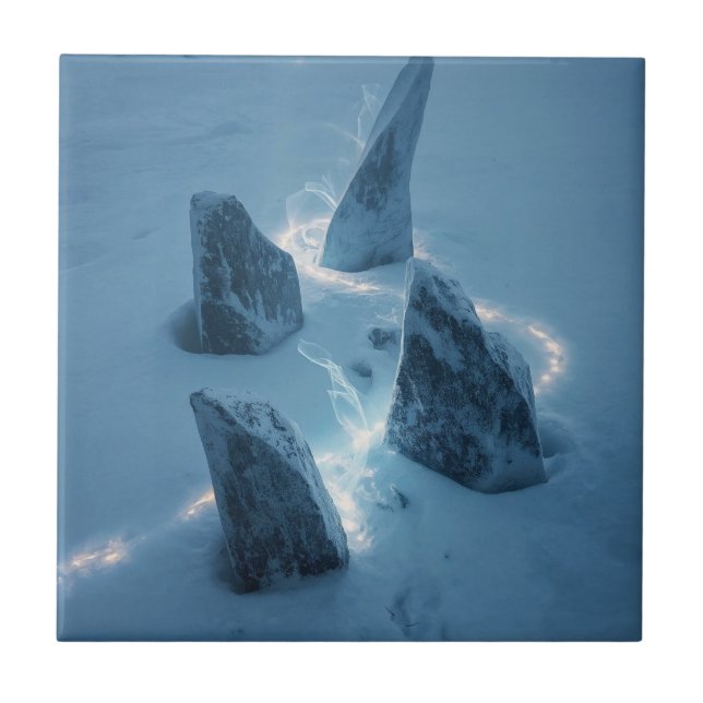 Azulejo Circle of Light in the Snow (Frente)