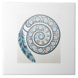 Azulejo Círculo con pluma