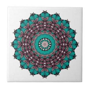 Azulejo Círculo ornamental abstracto mandala decoración pr