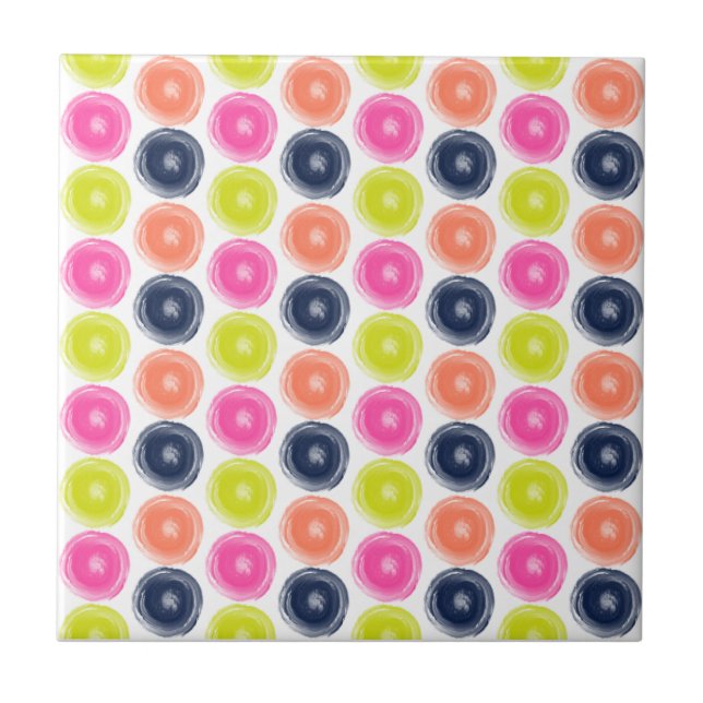 Azulejo Círculos de pincel seco (Frente)