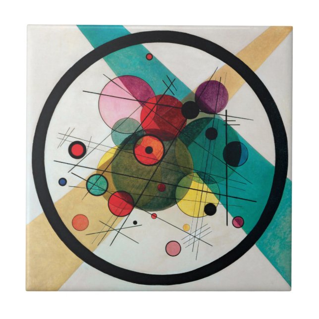 Azulejo Círculos en un círculo de Wassily Kandinsky (Frente)