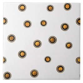 Azulejo Círculos marrones y amarillos