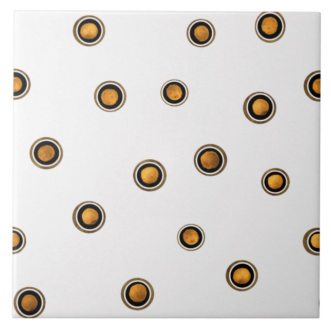 Azulejo Círculos marrones y amarillos (Frente)