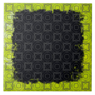 Azulejo Círculos y diamantes en patrón de bronce