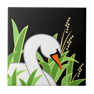 Azulejo Cisne blanco elegante