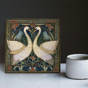 Azulejo Cisnes William Morris Decoración de pared Arte Nou