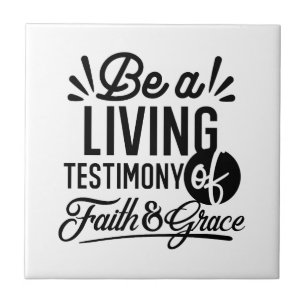 Azulejo Cita Bíblica Testimonio Vivo Motivación Cristiana