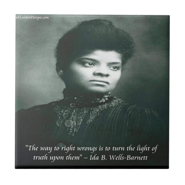 Azulejo Cita de Ida B Wells y la Verdad (Frente)