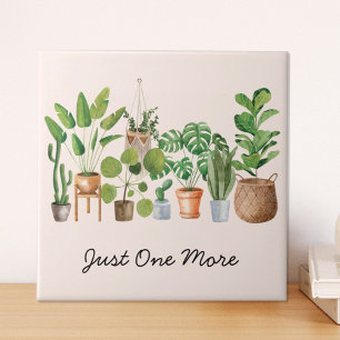 Azulejo Cita de jardinería de acuarela de plantas de inter