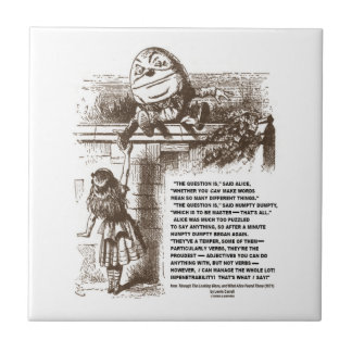 Azulejo Cita de la conversación de Alicia Humpty Dumpty