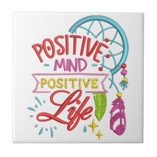 Azulejo Cita de vida positiva de mente Inspiradora