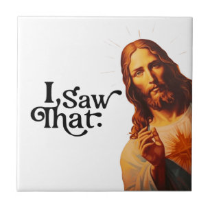Azulejo Cita Divertida Jesús Meme Vi Eso Cristiano