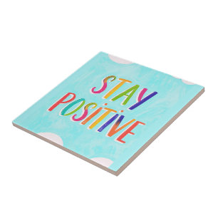 Azulejo Cita motivacional positiva pintada