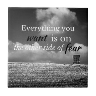 Azulejo Cita motivacional: Todo lo que quieres está en...