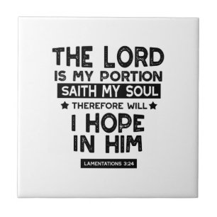 Azulejo Citas de Lamentaciones 3:24 El Señor es Mi Porción